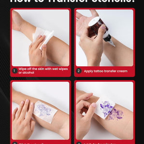 Phomemo Tattoo Stencil Printer, M08F Wireless Thermal Tattoo Printer with 10pcs Transfer Paper, Compatible with Phone/Tablet/PC, Tattoo Supplies for Tattoo Artists & Beginners, All Black, Standard Printer - Phomemo