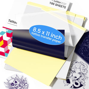 Phomemo Tattoo Transfer Paper 8.5" X 11" - 100 Sheets of Tattoo Stencil Paper, for Tattoo Transfer Kit - Commercial & Personal Use, Compatible with TP81, Standard Printer, Itari A886, TATTMUSE, BESTECCT Tattoo Machines - Phomemo
