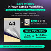 Phomemo Tattoo Transfer Paper - Only for TP20 Tattoo Stencil Printer 2.12"×3.54" (54×90mm) Small Tattoo Stencil Paper for Tattooing, Tattoo Supplies for Studios & Beginners for standard printer - Phomemo