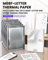 Phomemo Thermal Printer Paper 8.5 x 11 Inch, Advanced Thermal Printing US Letter Paper, Compatible with D810, M08F - Letter, M832, M834, A285M Portable Printer, Size 8.5" x 11", 5 Ream Case - 500 Sheets,for standard printer - Phomemo