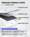 Phomemo Thermal Printer Paper 8.5 x 11 Inch, Advanced Thermal Printing US Letter Paper, Compatible with D810, M08F - Letter, M832, M834, A285M Portable Printer, Size 8.5" x 11", 5 Ream Case - 500 Sheets,for standard printer - Phomemo