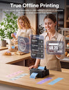 Phomemo Touchscreen Thermal Label Printer with 500 Labels | PM64D 4x6 Bluetooth Shipping Label Printer, 203DPI USB Wireless Label Printer for Small Business, USPS, Amazon, Etsy, Shopify,Standard Printer - Phomemo