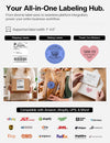 Phomemo Touchscreen Thermal Label Printer with 500 Labels | PM64D 4x6 Bluetooth Shipping Label Printer, 203DPI USB Wireless Label Printer for Small Business, USPS, Amazon, Etsy, Shopify,Standard Printer - Phomemo