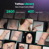 Phomemo TP20 Mini Tattoo Stencil Printer Kit, Bluetooth, Portable, Thermal Money-Saving, with 100Pcs 2" Transfer Paper,DIY Temporary Tattoos for Women &Parties &Beginners, Supports Smartphone & Tablet,Standard Printer - Phomemo