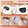 Phomemo TP31 Henna Tattoo Kit for Beginner, DIY Henna Stencils for Body Art Countless Tattoo Designs, Henna Tattoo for Traditional Holiday/Party/Wedding, with 2 Henna Cones (Brown & Rose Red),Standard Printer - Phomemo