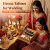Phomemo TP31 Henna Tattoo Kit for Beginner, DIY Henna Stencils for Body Art Countless Tattoo Designs, Henna Tattoo for Traditional Holiday/Party/Wedding, with 2 Henna Cones (Brown & Rose Red),Standard Printer - Phomemo