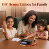 Phomemo TP31 Henna Tattoo Kit for Beginner, DIY Henna Stencils for Body Art Countless Tattoo Designs, Henna Tattoo for Traditional Holiday/Party/Wedding, with 2 Henna Cones (Brown & Rose Red),Standard Printer - Phomemo