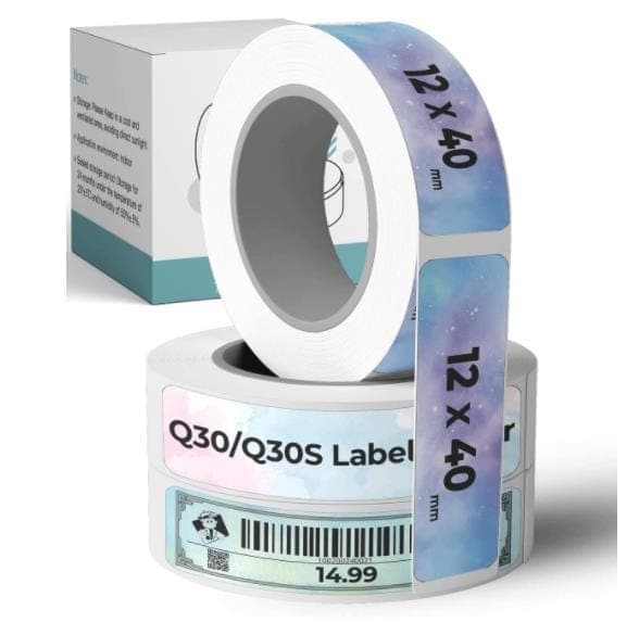 12 X 40mm Starry Night Label for Q30S Series - 3 Rolls