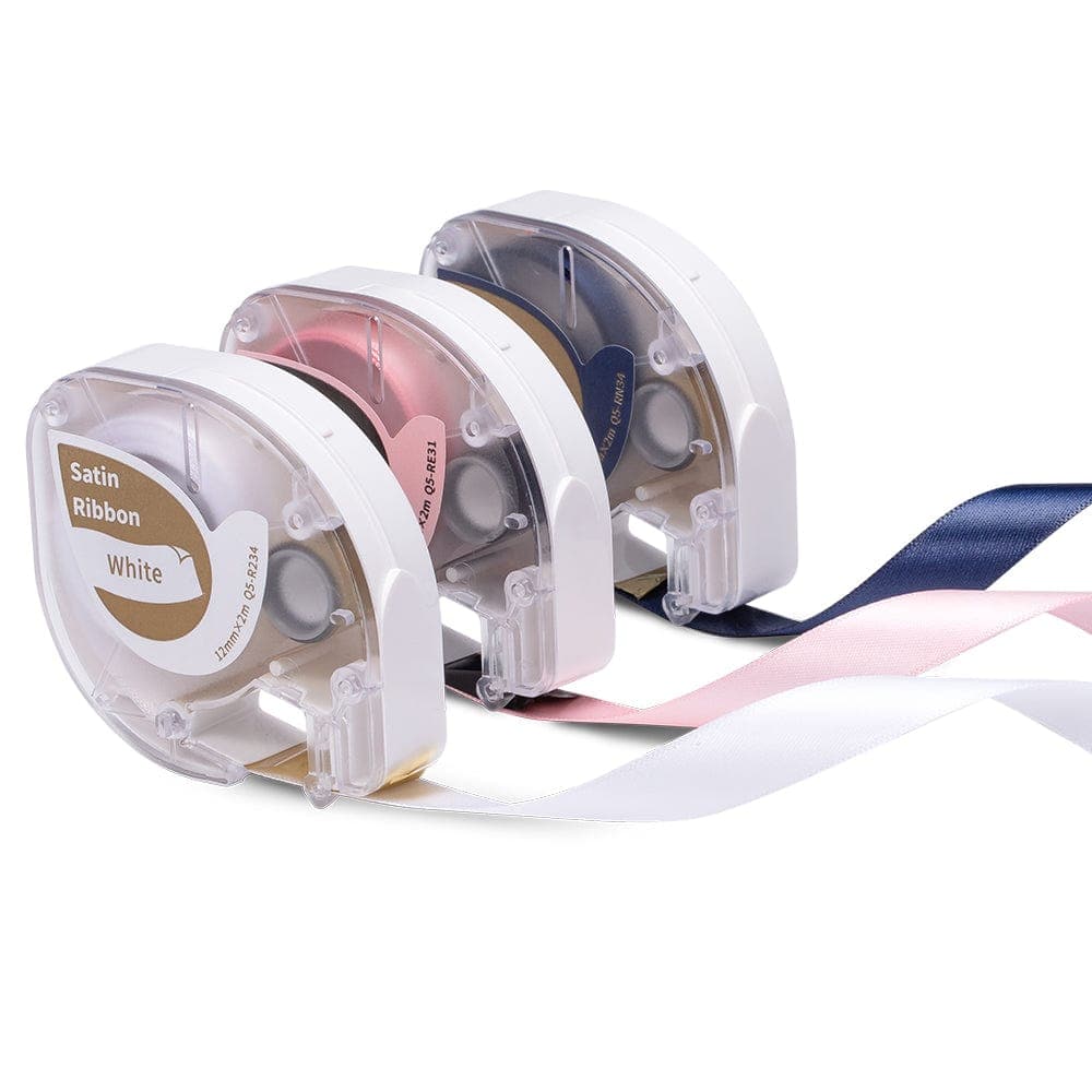 12mm Gold on White/ Blue & Black on Pink Ribbon Tapes for P12/ P12PRO - 3 Packs