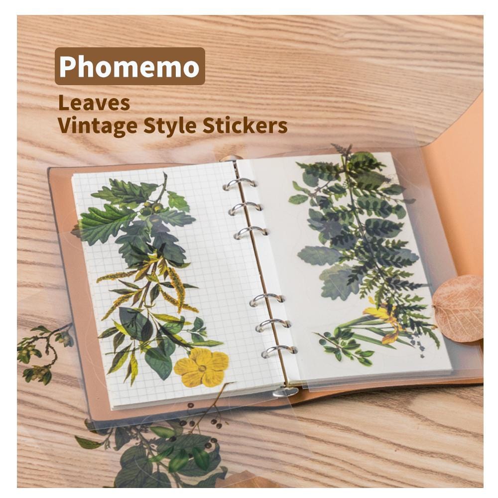 Phomemo Vintage Style Stickers | Leaves - Phomemo