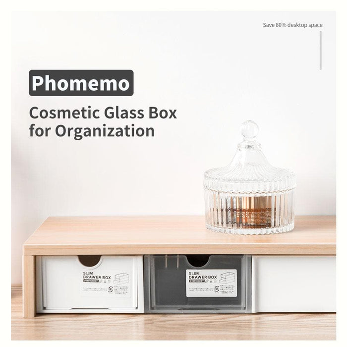 <transcy>Phomemo Kosmetik-Glasbox für die Organisation</transcy>