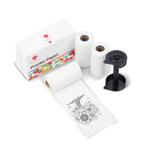 Phomemo M02S Thermal Printer Sticker Thermal Paper with Paper Holder Set