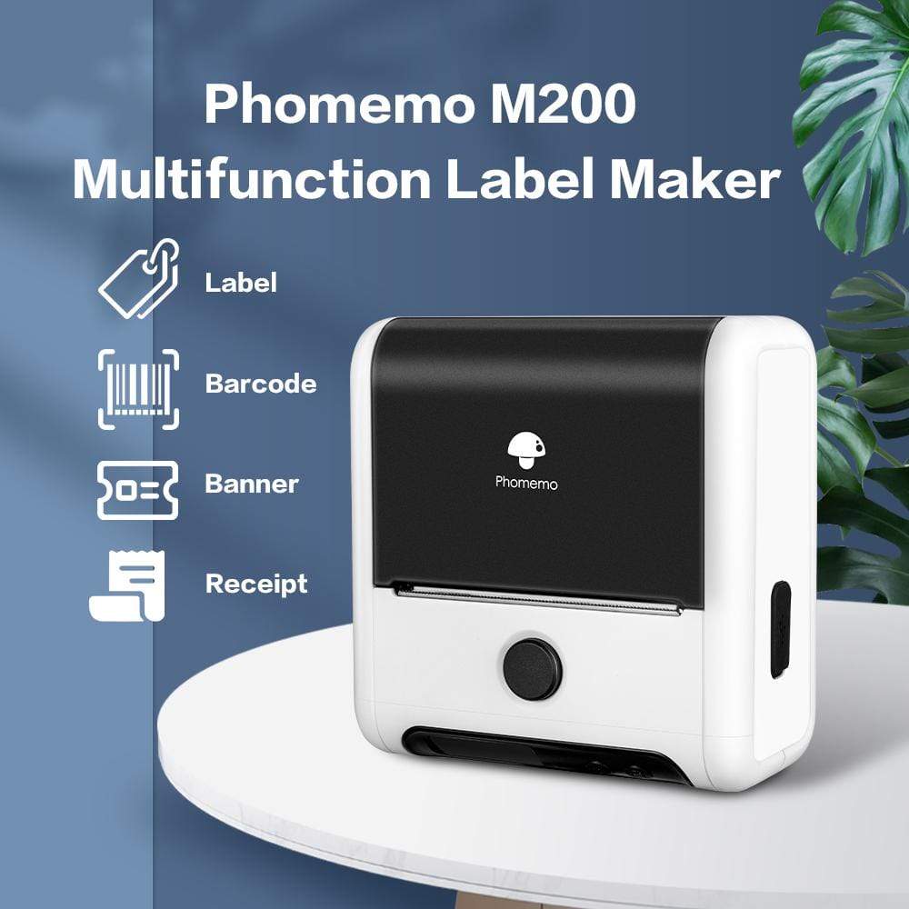 Memoking M200 imprimante d'étiquettes, étiqueteuse Thermique Portable pour  Petites Entreprises, étiquettes de Prix, Codes-Barres de Produits