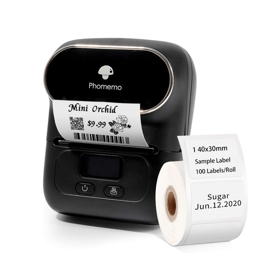 Phomemo M110S Multifunctional Bluetooth Label Printer with 3 Label Rolls  Thermal Label Printer Label Printer Transparent Label for Office, Retail