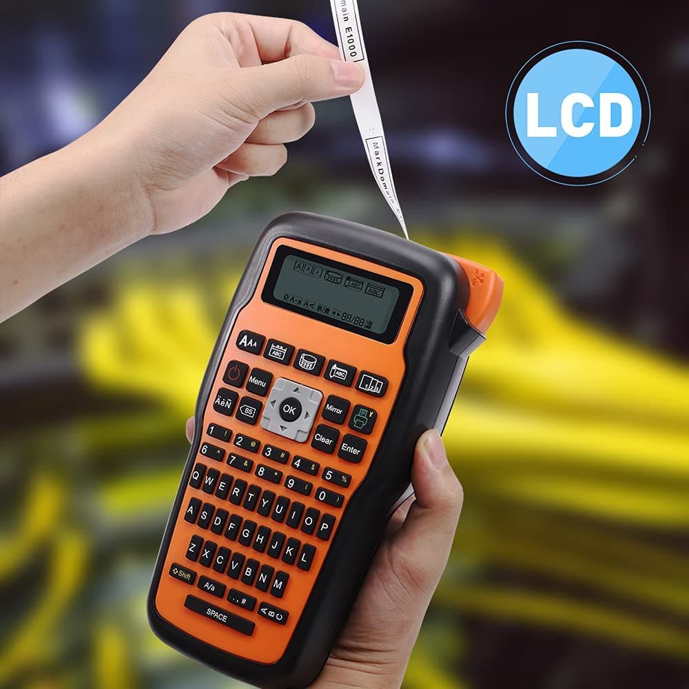 E1000 Handheld Industrial Label Maker | Orange - Phomemo