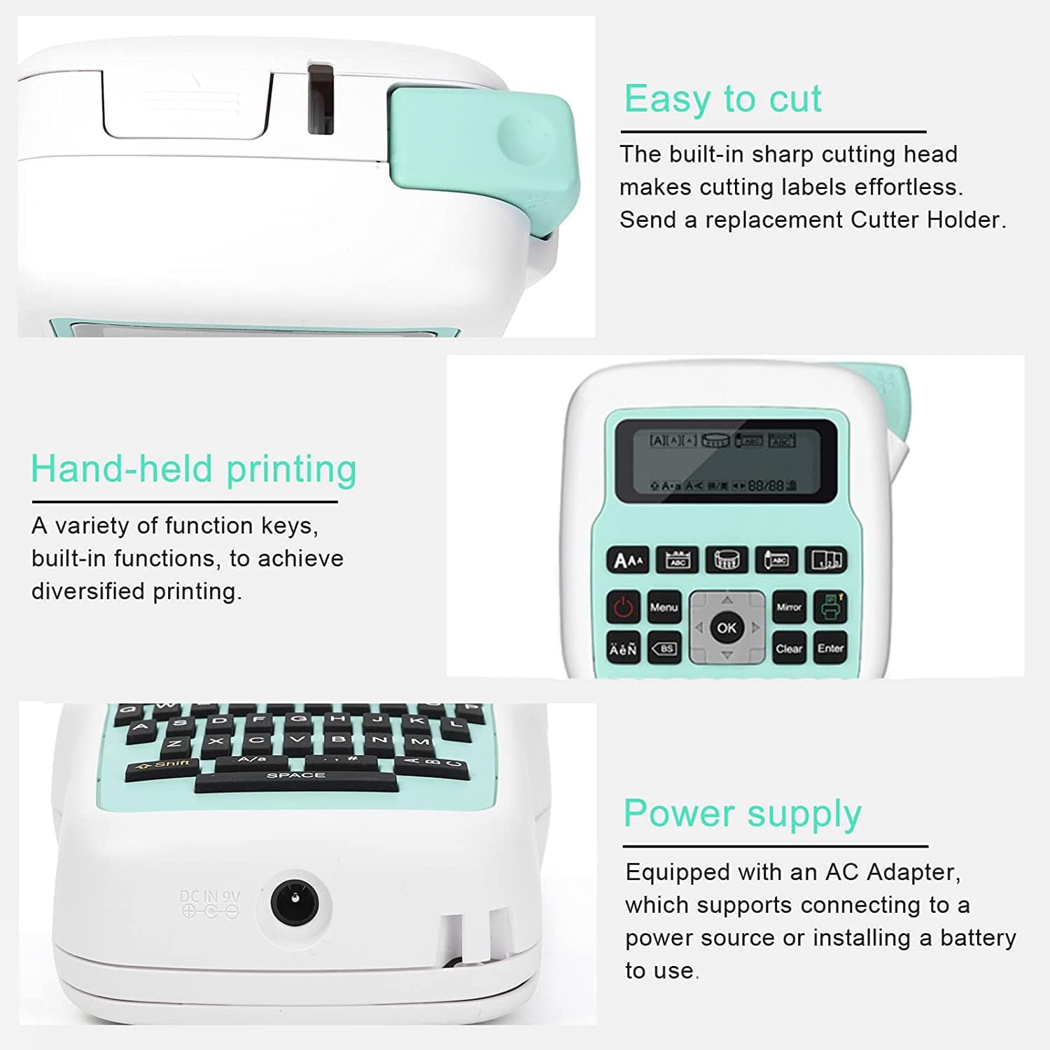 E1000 Handheld Industrial Label Maker | Green - Phomemo