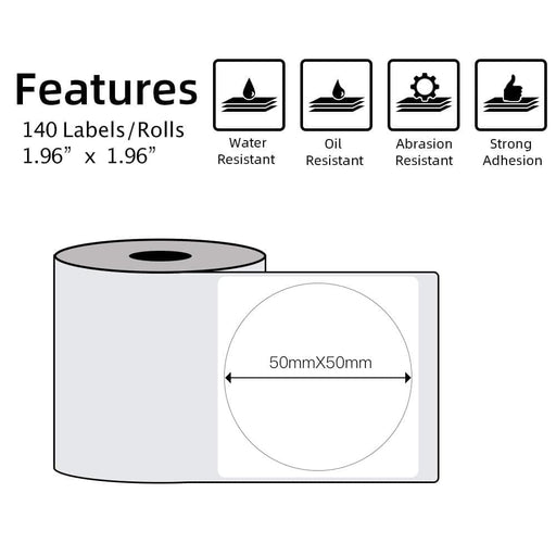 Phomemo M110 Thermal Label Printer Multi-Purpose Round Self-Adhesive Label 50x50mm