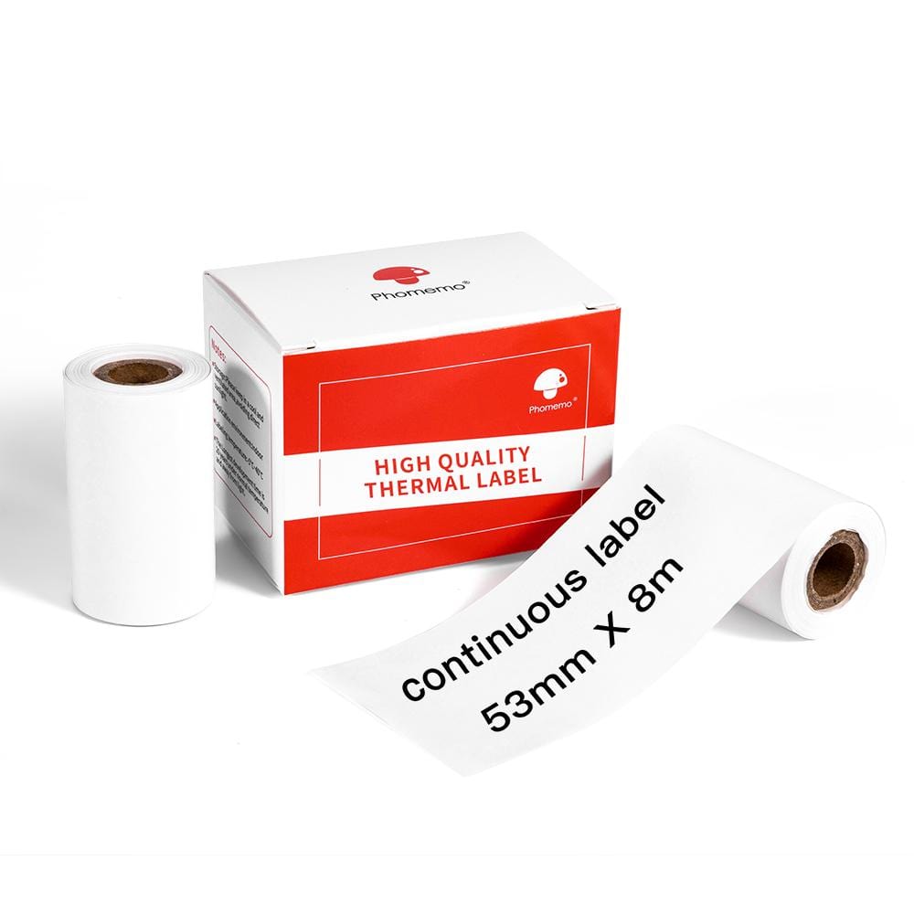 Phomemo M200 Thermal Label Printer White Square Continuous Label 53mm*8m