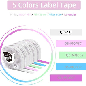 12mm Grey on Colors Tapes for P12/ P12PRO - 5 Packs