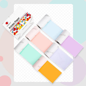 <transcy>【Neu】Mixed Pure 6 Farben Thermoklebepapier | 6 Rollen</transcy>