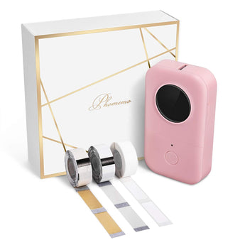 3 Rolls D30 Mini Inkless Label Printer Bundle | Pink - Phomemo