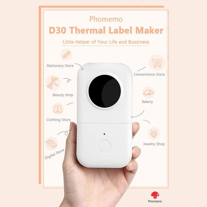Phomemo D30 Portable Mini Pocket Inkless Thermal Label Printer