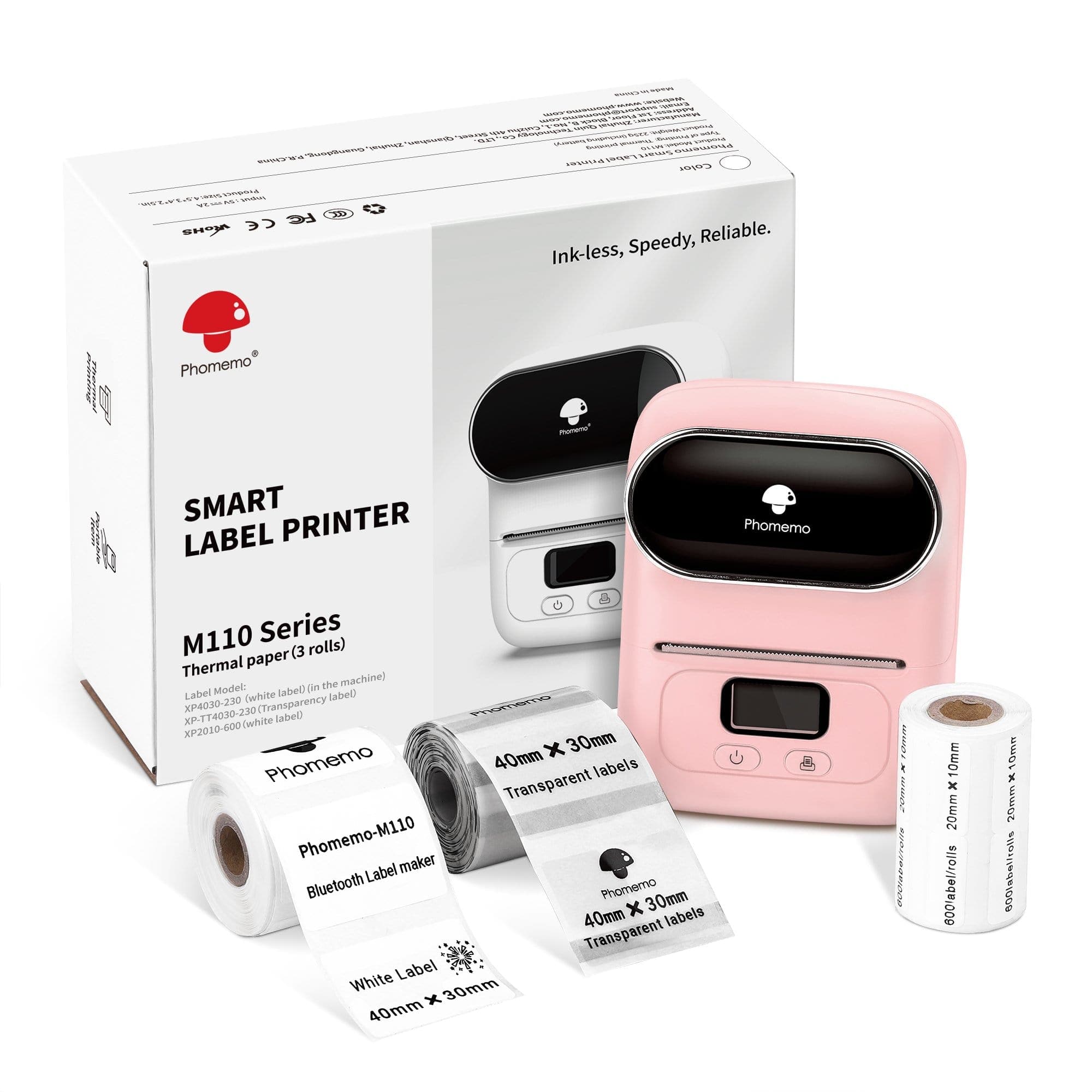 Mini Drucker Thermal Adhesive Label Portable Photo Printer Marked