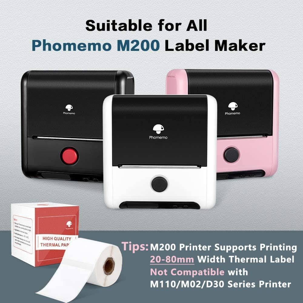 50 X 50mm Transparent Round Flower Frame C Label for M110/M120/M200/M220/M221 - 1 Roll - Phomemo