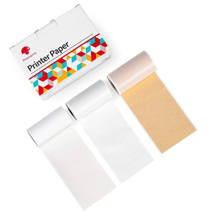 Mixed Transparent/Semi-transparent/Golden Glitter Sticker Thermal Paper For M02 Series/ M03AS/ M04S/ M04AS丨3 Rolls