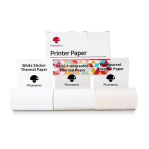 Phomemo 2 Roll US Letter Size Thermal Printing Paper Quick-Dry, 8.5''x11''  Thermal Paper Compatible with Phomemo S821, M08F-Letter, P831 and Other
