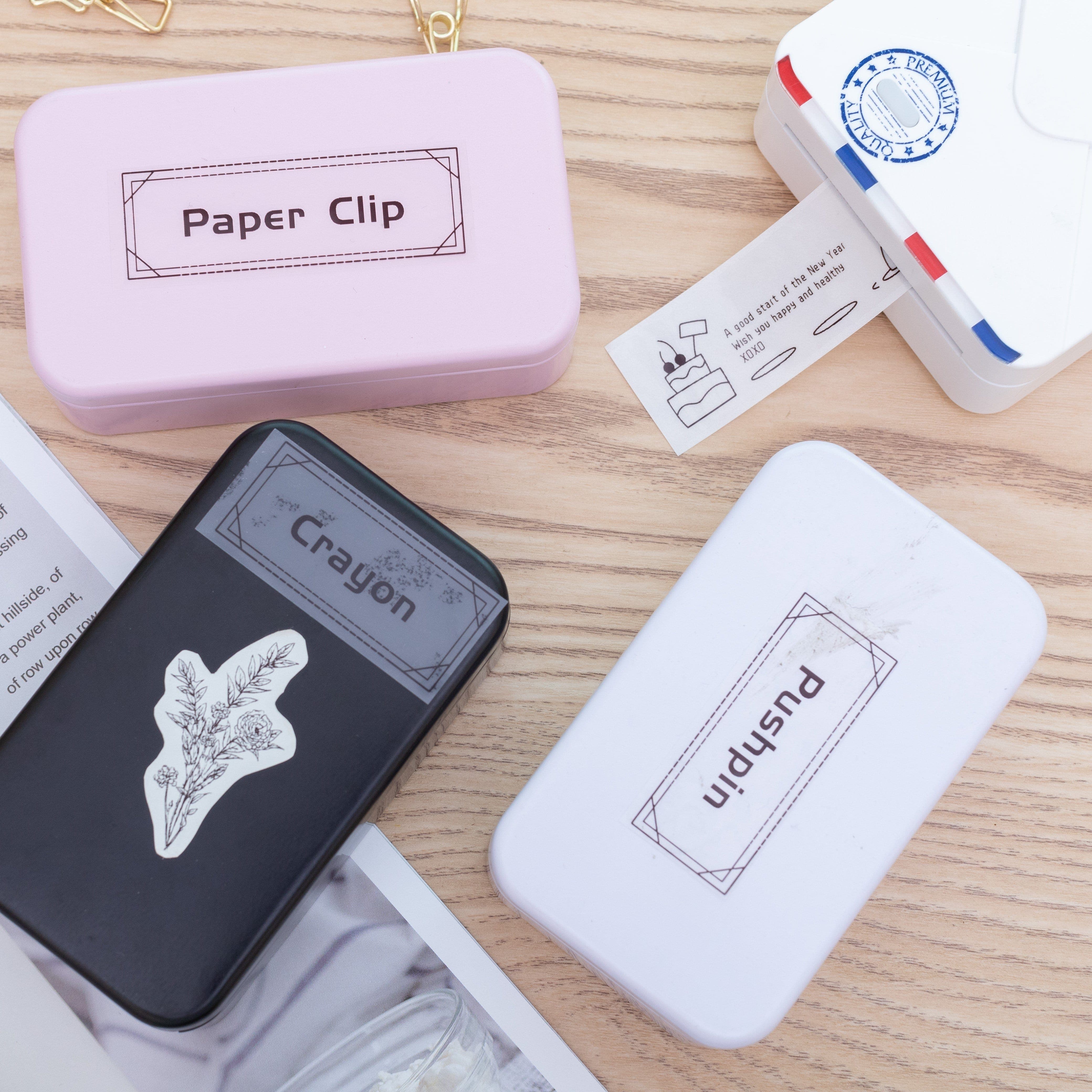 Phomemo 25mm Transparent Sticker Gold Sparkle/Silver Sparkle/Semi - Transparent Small Size Thermal Paper for M02 Pro/M02S/P2S丨6 Rolls - Phomemo