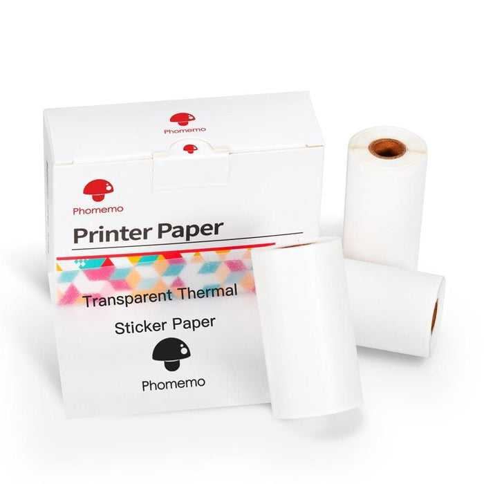 Phomemo M02/M02S/M02 Pro Printer Transparent Sticker Thermal Paper