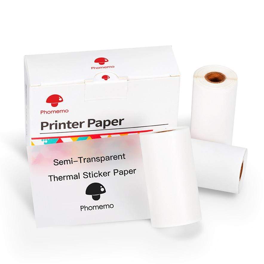 Phomemo M02/M02S/M02 Pro Printer Semi-transparent Sticker Thermal Paper
